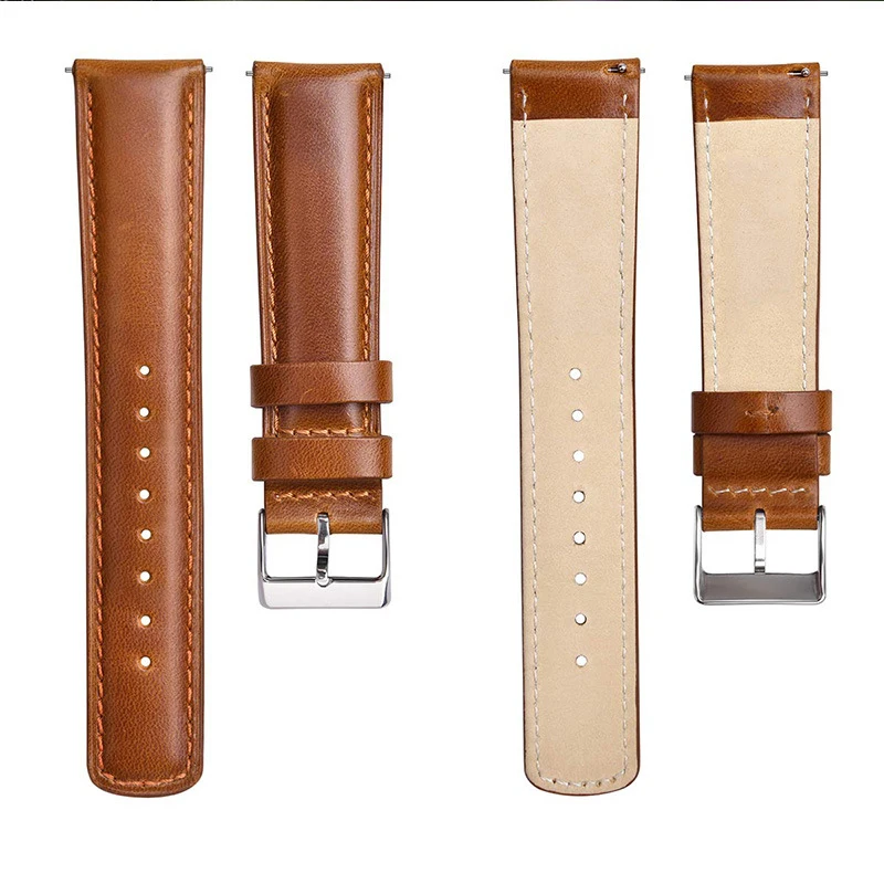 Vintage Leather Watch Strap 22mm For Huawei Bracelet For Samsung watch Accessories Quick Release Smartwatch Watchbands UTHAI