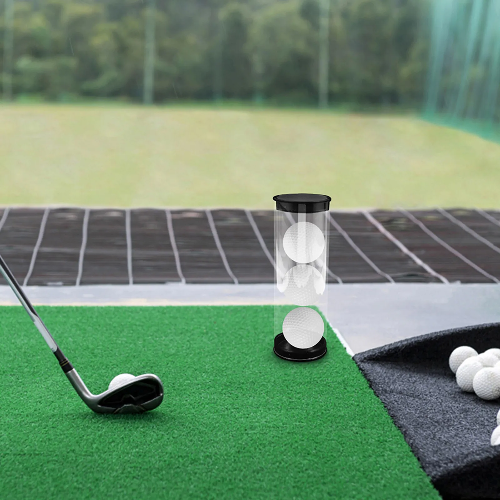 6 boîtes de présentation transparentes pour balles de golf, tubes de rangement cylindriques, organisateur en plastique transparent, protecteur pour collection de balles de golf