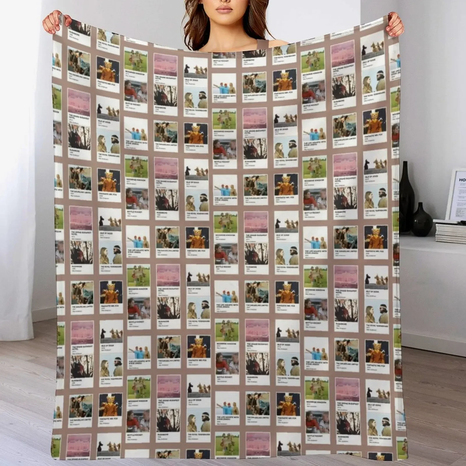 

Pantone Wes Anderson Throw Blanket for winter Summer Blankets