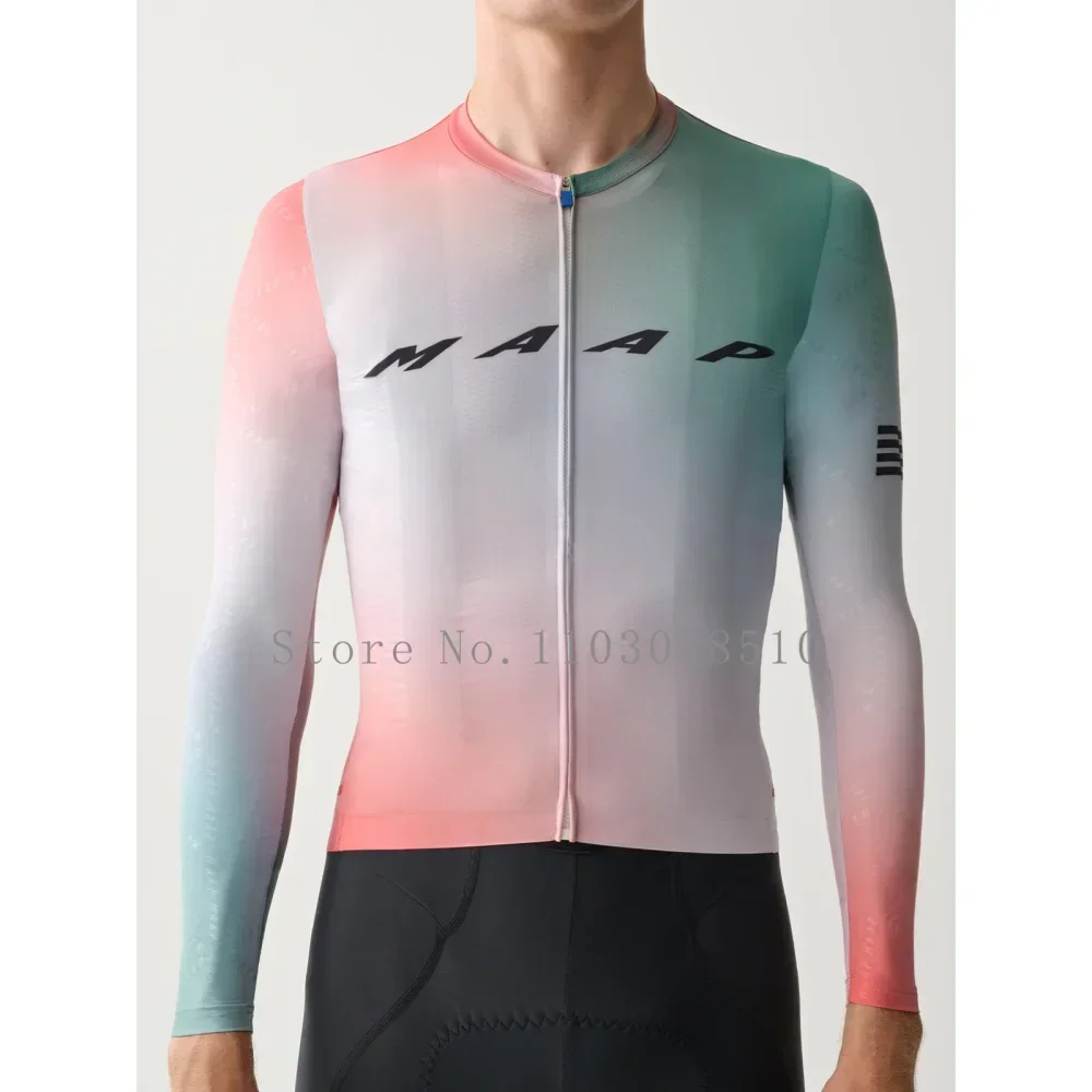 AliExpress 2025 Team High Quality Pro Cycling Jersey Men Woman Breathable Bicycle Clothing Road MTB Bike High-end Simple Long Sleeve Thin