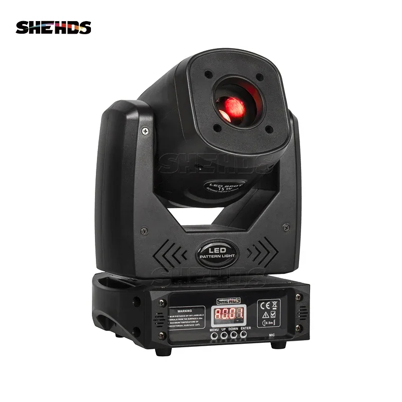 SHEHDS LED 80W With 3 Face Prism Moving Head Light 7 Pattern Electronic Focusing Party Bar Dj Disco DMX Stage Effect Lighting