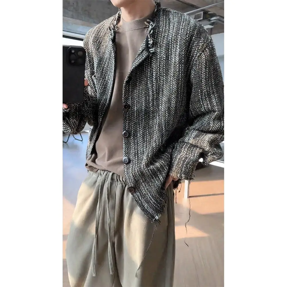 

Spring Autumn Loose Fit Men's Jaet Sli Streetwear Hong Kong Sle Casual Harajuku Korean Version Faionable Outerwear