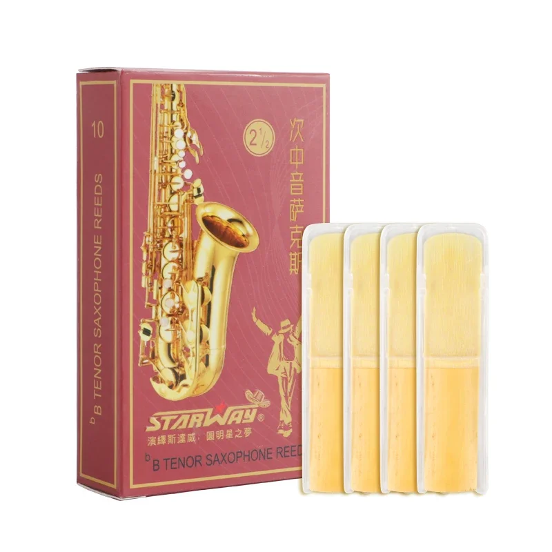 Cheapest 10 Pack Saxophone Clarlnet Reeds Strength  2.5Mm 3.0 Mm Saxophone Reed Woodwind Instrument Parts Accessories