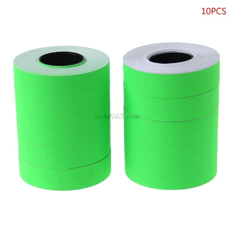 10 Rolls 5000 Pieces Double Row Colorful Price Label Paper Tag Mark Sticker For MX-6600 Labeller