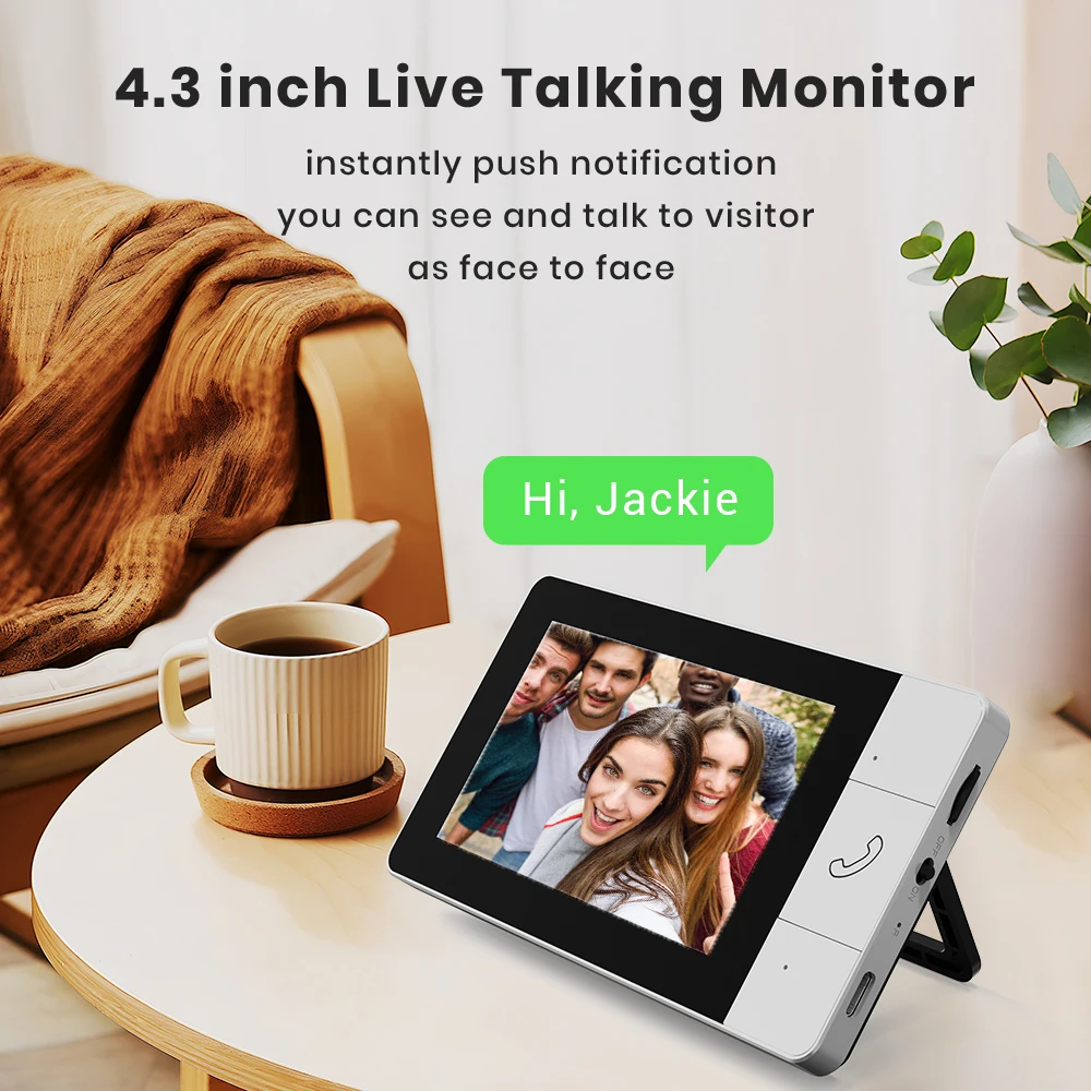 NT601A جرس الباب مع كاميرا حزمة لاسلكية جرس باب يتضمن شاشة عرض فيديو واي فاي HD في الهواء الطلق الهاتف جرس الباب كاميرا الأمن فيديو إنترفون IR