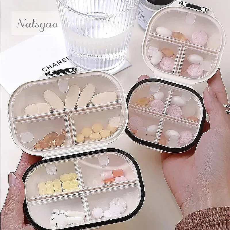 Portable 7 Day Pill Organizer Waterproof Sealed Medicine Storage Box Lightweight Mini Travel Pill Case