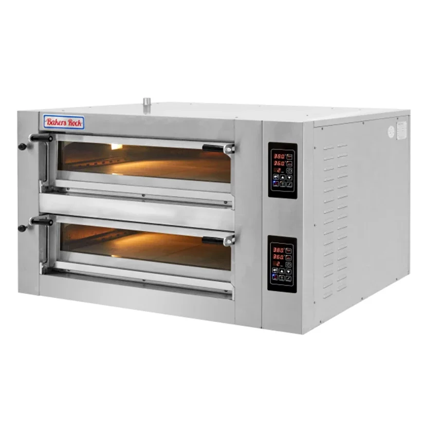 

-Профессиональная двухкамерная электрическая печь для кирпича из нержавеющей стали для пиццы