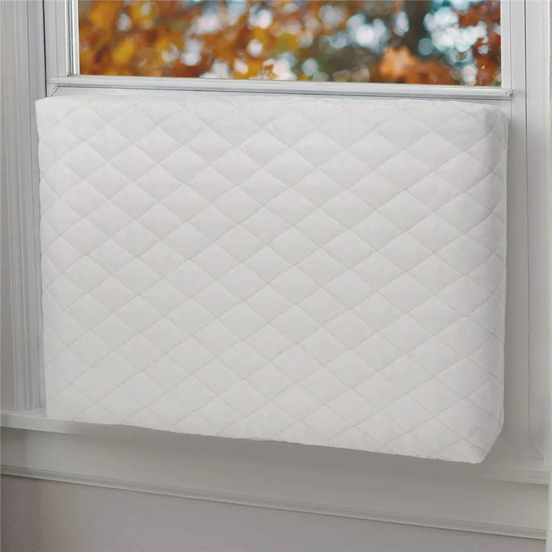 

Winter Indoor Air Conditioner Cover Quilted Insulation Window Indoor Air Cooler AC Unit Protection Cover With Elastic Straps