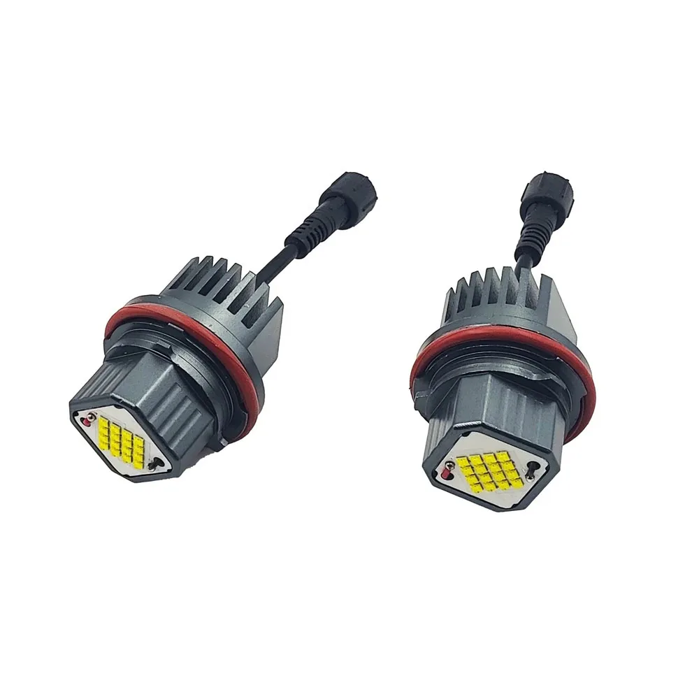 2PCS LED Angel Eyes Halo Ring Marker Light White Bulb For BMW 1 5 6 7 Series X3 X5 E39 E53 E60 E63 E64 E65 E66 E83 E87 6000K