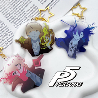 Game Persona Amamiya Ren Yu Narukami Yuuki Makoto Cosplay Keychain Acrylic Keyring Figure Pendant Unisex Key Chain Accessories
