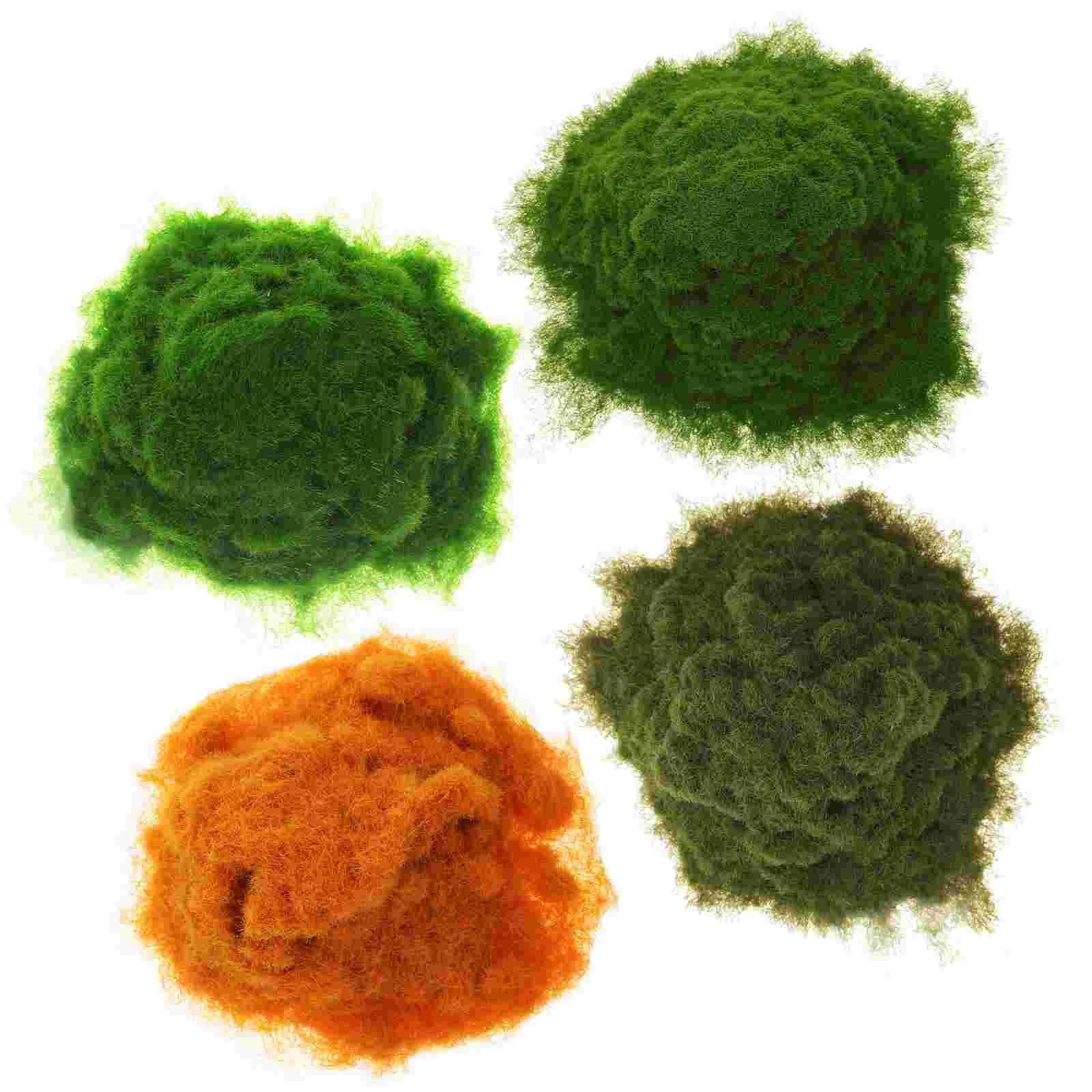 

4 Pcs Artificial Moss Nylon Lawn Garden Decor Decorate Grass Landscaping Wall Green