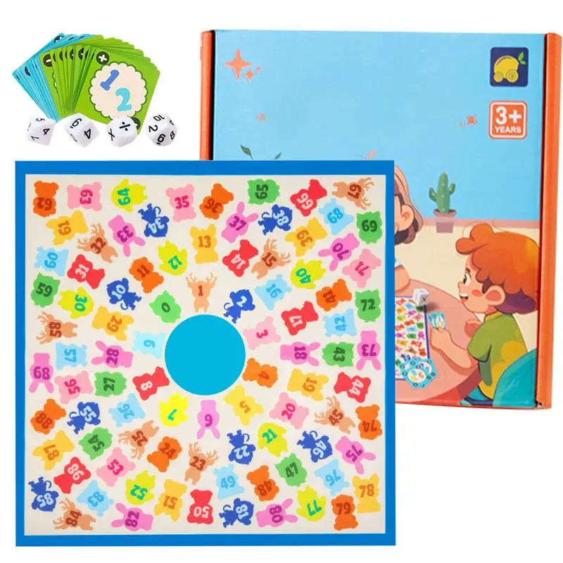 Jeux de société arithmétiques interactifs, jeu de multiplication d'animaux, aides au comptage du fuchsia, jouets amusants, cadeaux mathématiques