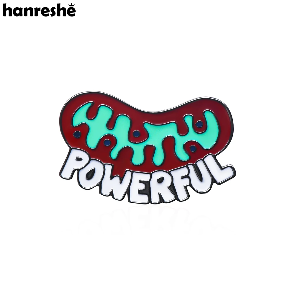 Hanreshe Biology Powerful Mitochondria Pins Enamel Cell Mitochondrion Brooch Lapel Badge Jewelry for Biologist and Student