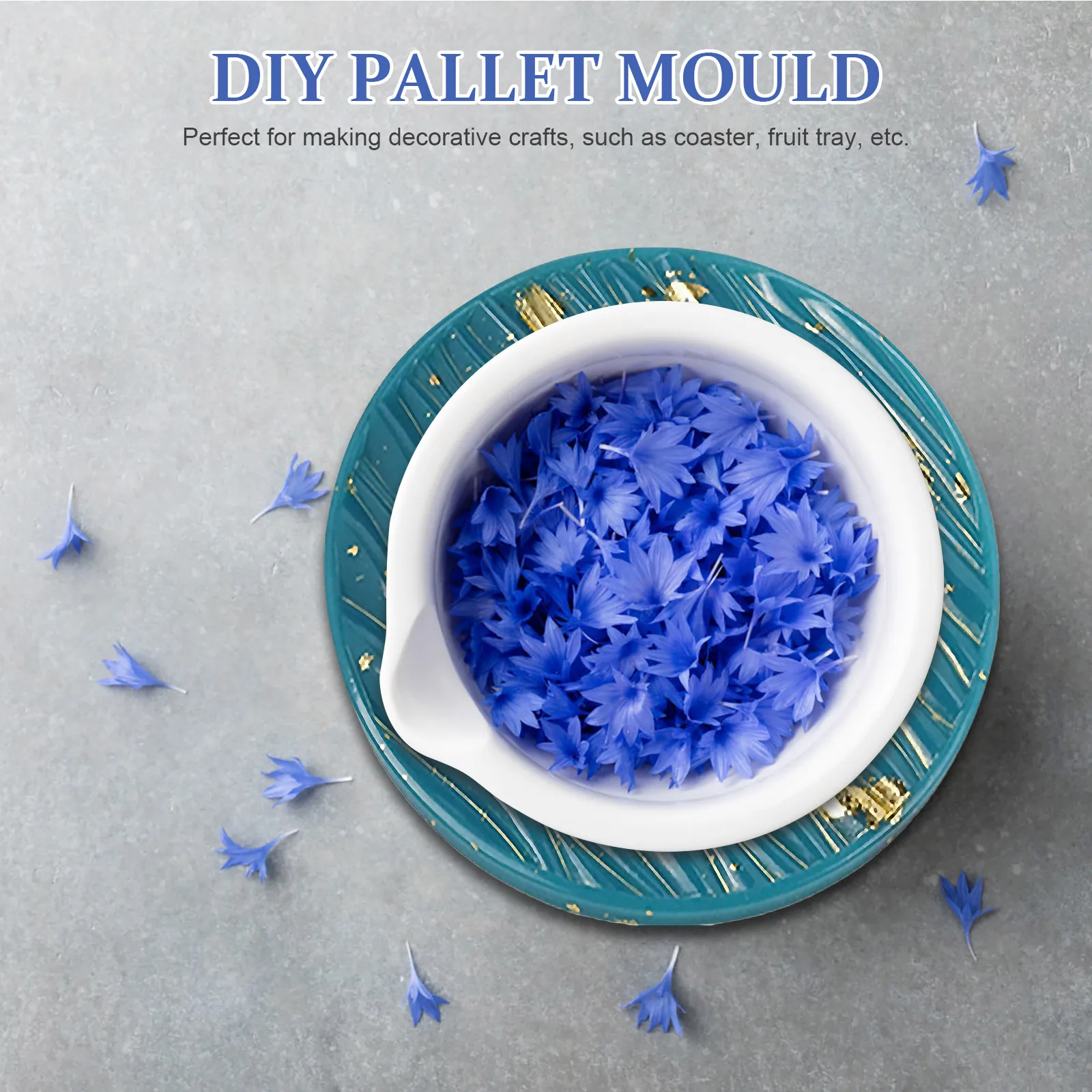 

Crystal Epoxy Mold Moulds Tea Cup Tray Molds for Resin Mat Silica Gel Silicone Diy Coasters