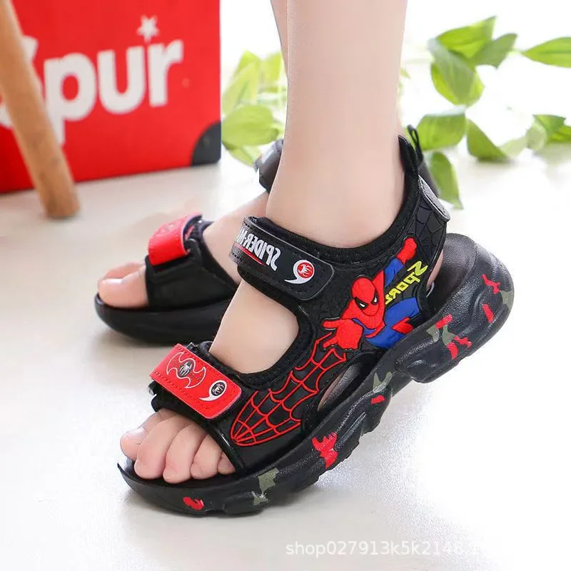 Baby Girls Summer Sandals For Kids Cartoon Spiderman Student Sport Shoes Children Boys Toddler Kids Home Slippers Beach Shoes