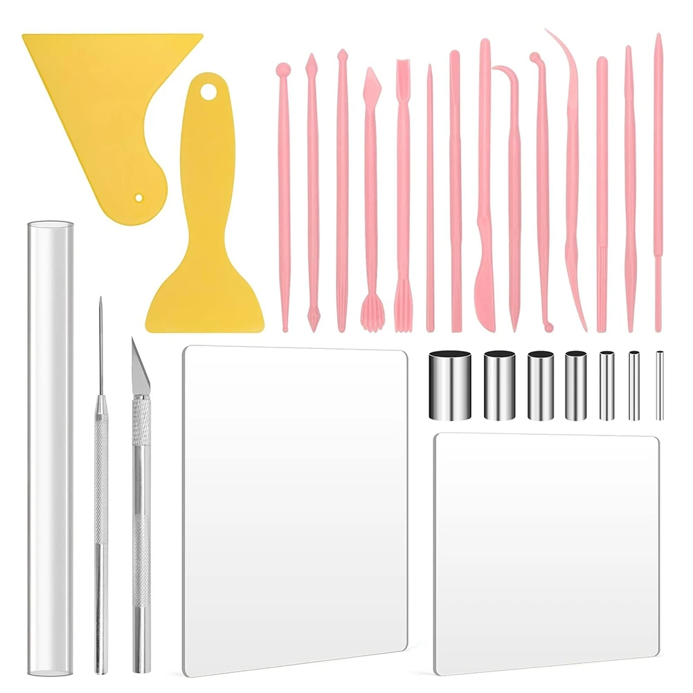 A60zcomplete 28-Piece Clay Tool Set For Detailed Sculpture Work And Power Cylinder Projectsmay