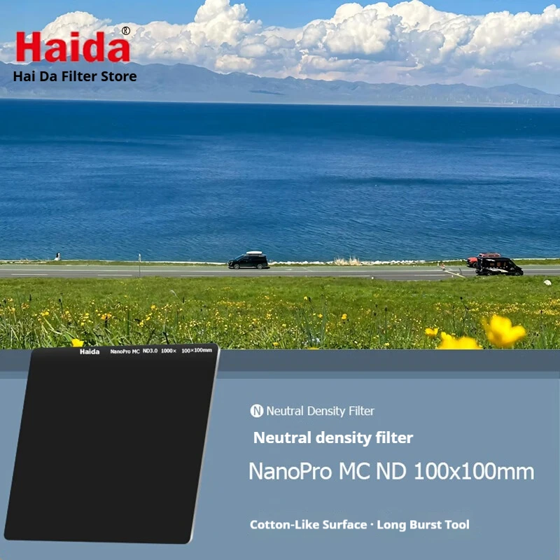 

Haida NanoPro Series ND Neutral Density Filter Polarizing Filter Black Soft 100x100mm Square Filter Compatible with Major Camera