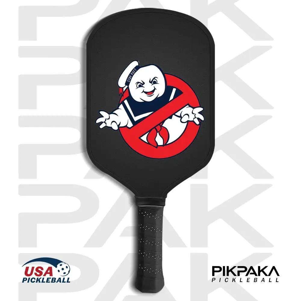 

Cute little ghost Pickleball Paddle USAPA Approved T700 Carbon Fiber Unibody Thermoformed with 16MM Honeycomb Core Power&Spin
