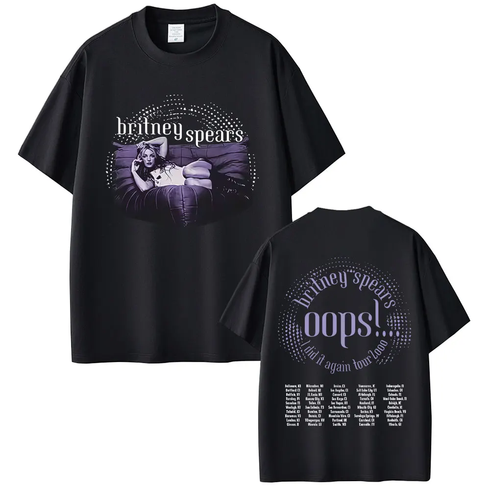 

Britney Spears Oops I Did It Again Tour 2000 T Shirt Fans Gift Men Women Clothing High Quality Cotton Vintage T-shirt Streetwear