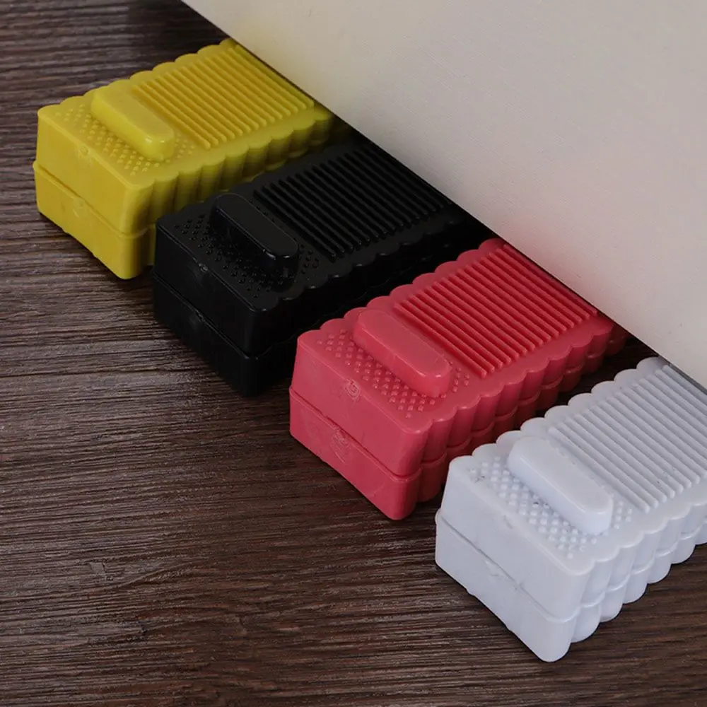 Safety PVC Door Stopper Mute Anti-collision Pad Wedge Doorstop Home Office Room Door Rear Retainer Handle Bumper Hardware