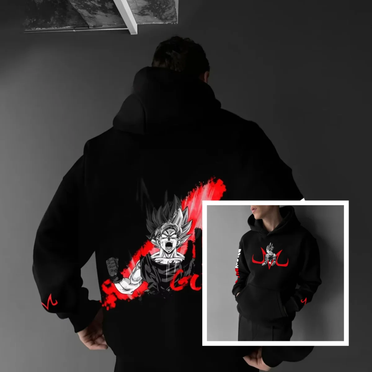 

2025 Latest Spring and Autumn Dragon Ball Animation Printed Adult Hoodie Fashion Teen Children Parent-Child Sports Casual Top