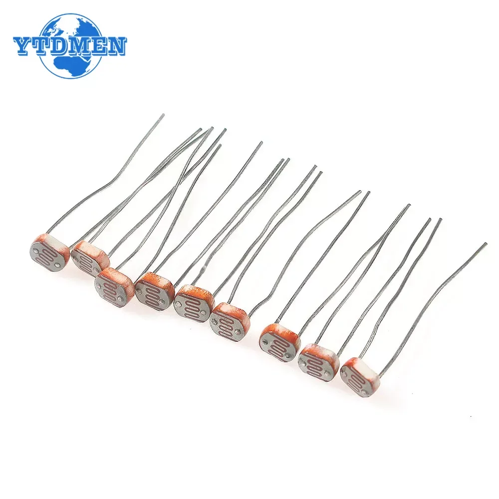 50PCS Photo Light Sensitive Resistor GL5506 GL5516 GL5528 GL5537 GL5539 Photoresistor Kit Photoconductive Resistance