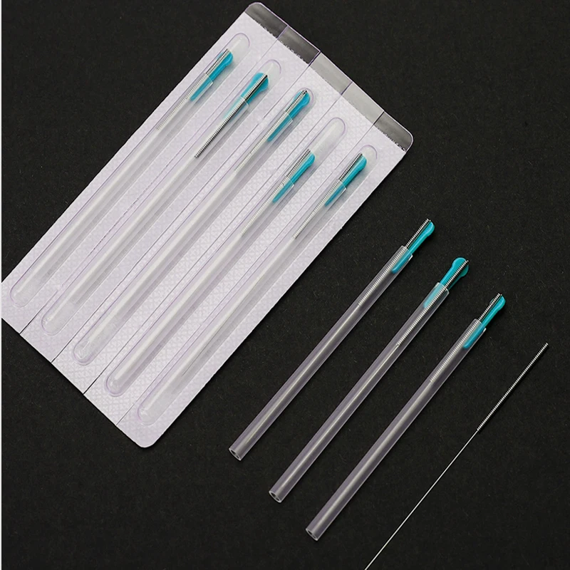 1000pieces Sterile Acupuncture Needle with Tube One Needle One Guide Tube Acupuncture Practice Disposable Beauty Needle