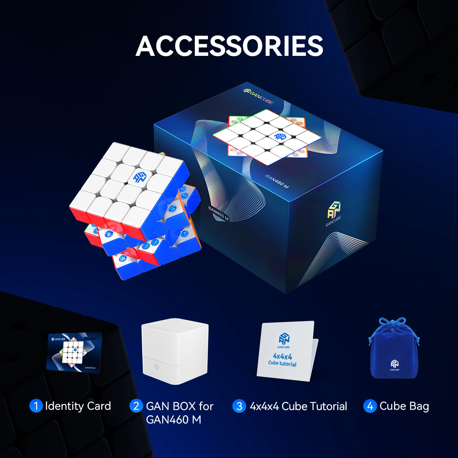 GAN 460 M SP 4x4x4 Магнитный куб Профессиональные игрушки-головоломки Speed Cube Детский подарок Cubo Magico Puzzle