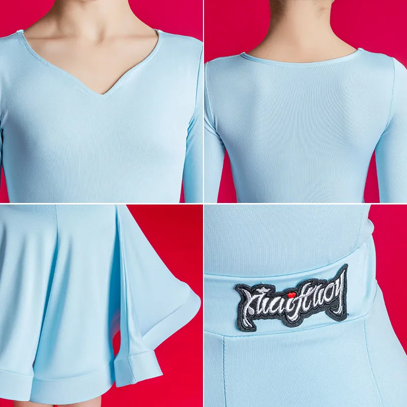 Children Latin Dance Costumes Professional Competition Examination Clothes Girls Spring Summer Dance Performance Wear