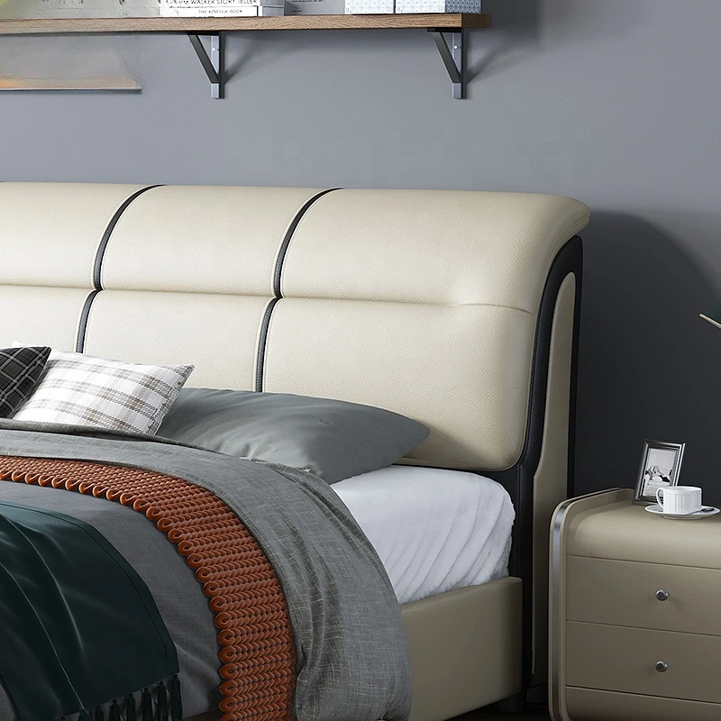 Luxury Italian Bedroom Set Modern Large Storage King Queen Double Bed