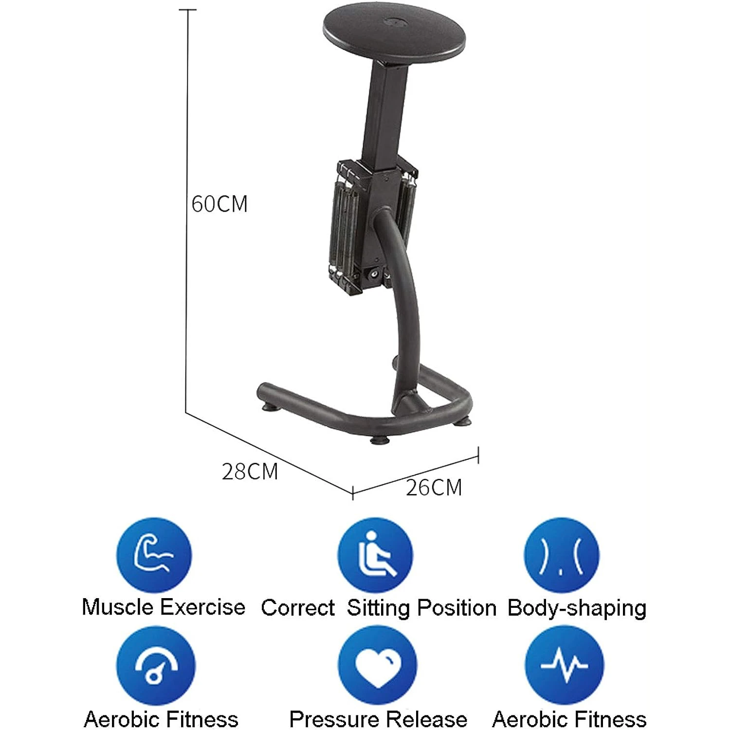 Home Gym Fitness Equipment, Sissy Squat Machine for Cardio Workout, Leg Hip Exercise with 6-Speed Pressure Adjustment