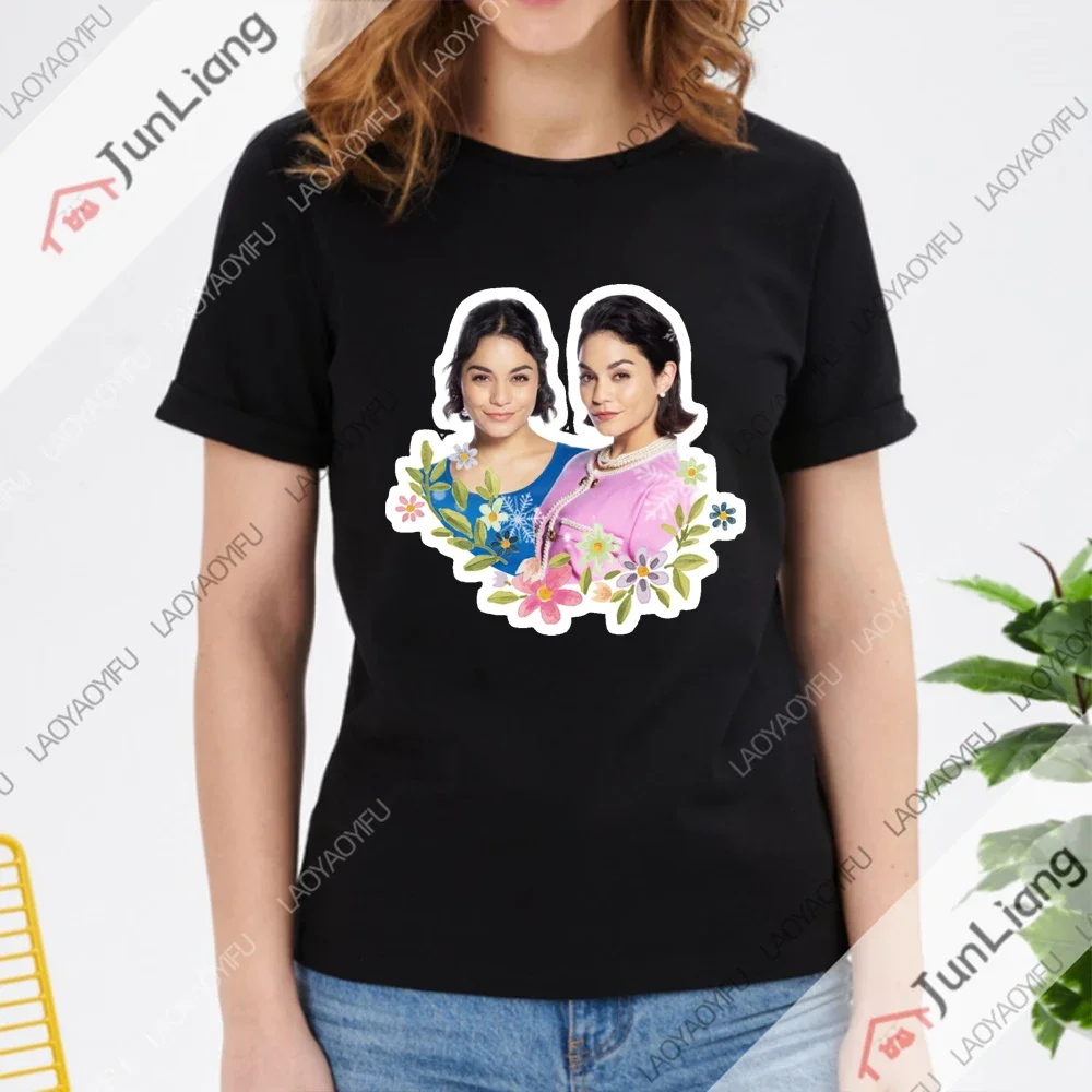 فانيسا هادجنز ملابس للرجال مروحة المغني الجرافيك تي شيرت خمر تي شيرتات قصيرة الاكمام الشارع الشهير Harajuku للنساء