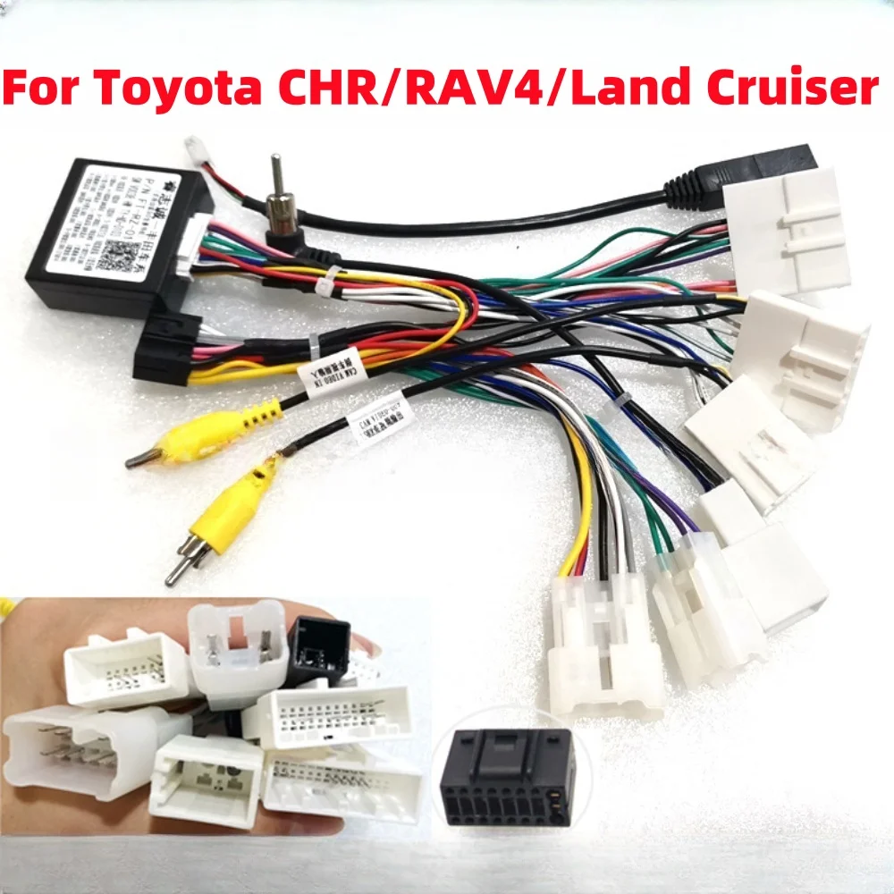 

Raise Canbus Box FT-RZ-01 для Toyota Corolla/Camry/CHR/RAV4/LAND CRUISE RAndroid автомобильный радиоприемник 16-контактный жгут проводов кабель питания