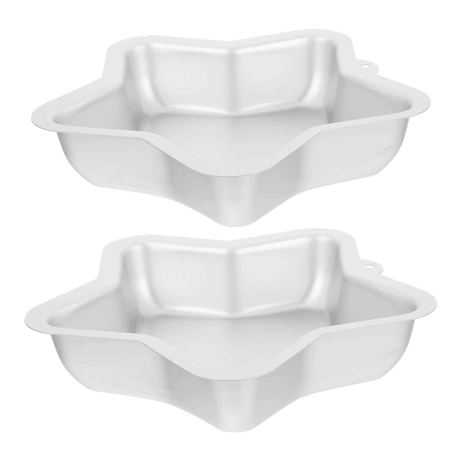 

2Pcs Star Shaped Cake Pan Nonstick Metal Mold for Baking Cheesecake Pastry Craft Soap Uniform Heat Distribution Kitchen Bakeware