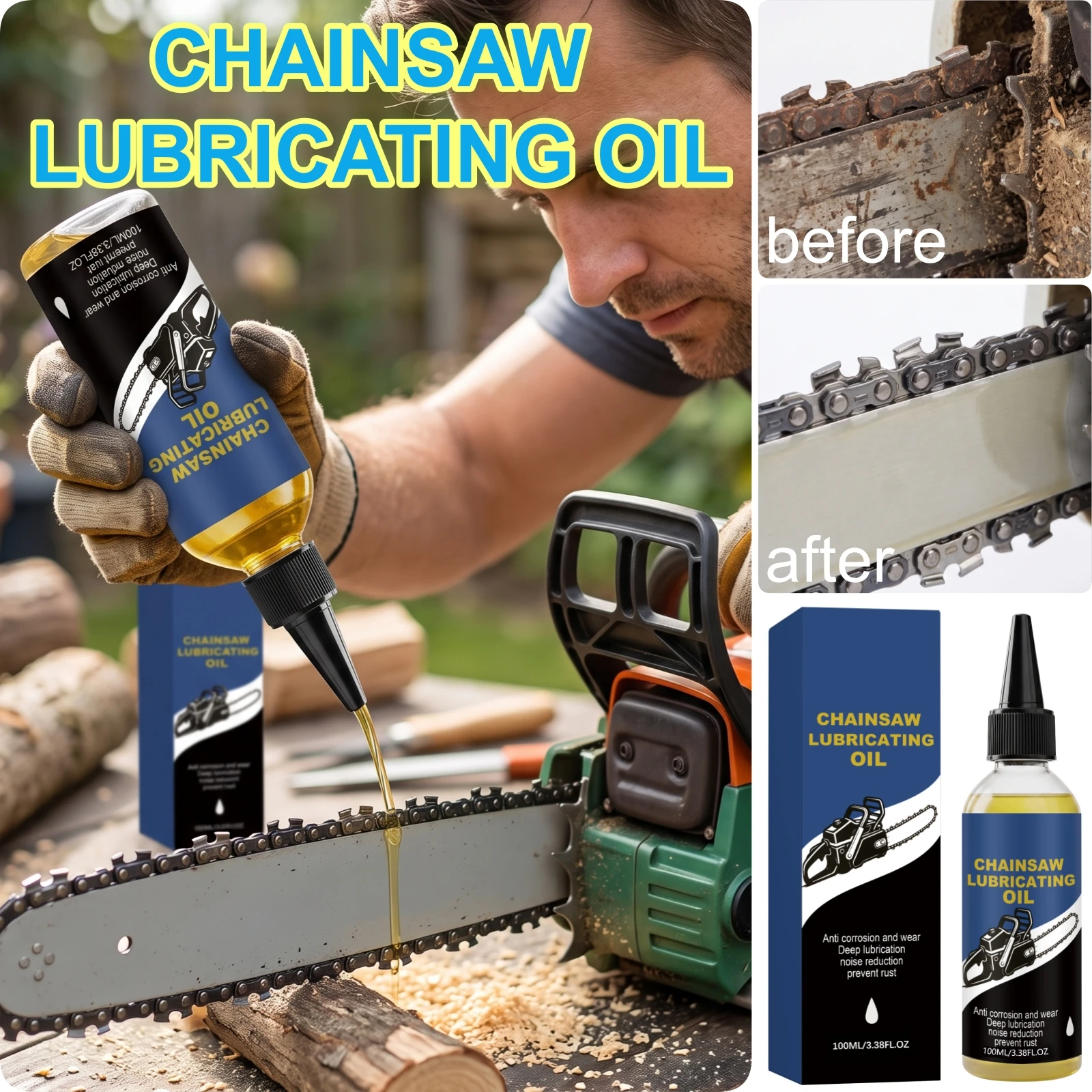 Chainsaw Chain Lubricating Oil Electric Saw Reduce Friction Liquid Extend Service Life Multipurpose Lubricant For Outdoor Power
