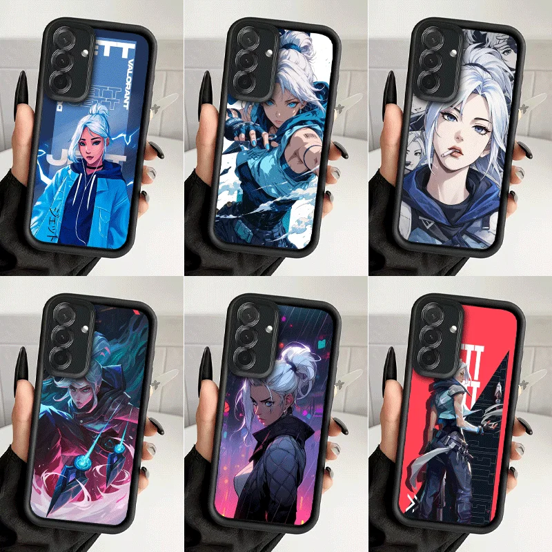 V-Valorants Jett Shockproof Phone Case For Samsung A13 A14 A15 A16 A17 A33 A34 A35 A36 A37 A53 A54 A55 A56 A57 A23 A24 A25 A26 A