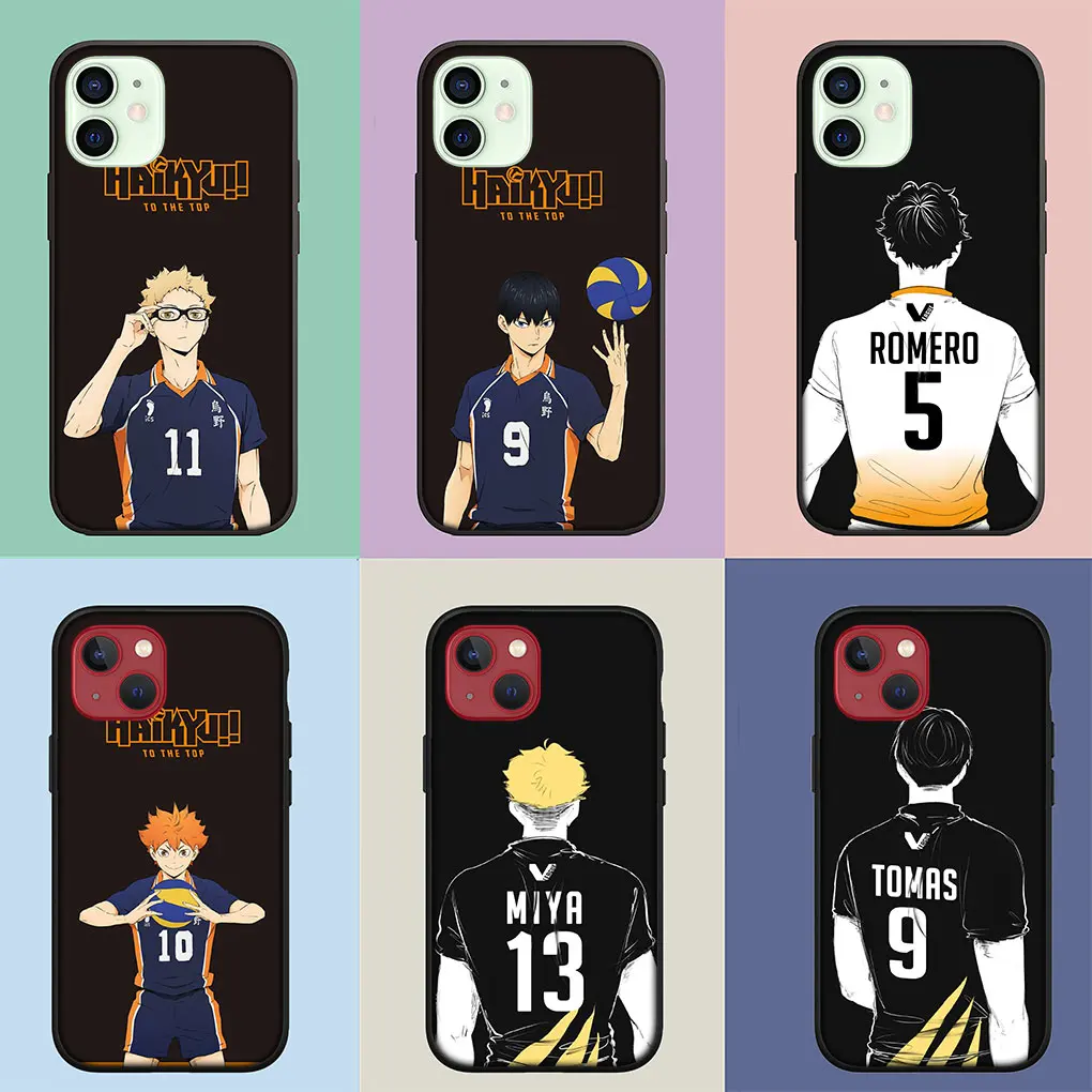 Haikyuu Hinata Attacks Volleyball Soft Cover Phone Casing for iPhone 14 13 12 Mini 11 Pro X XR XS Max 6 7 8 Plus + SE 8+ Case