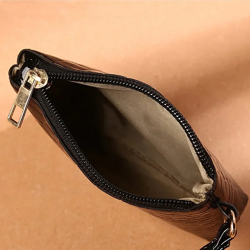 Vintage Crocodile Pattern Pu Leather Coin Purse Mini Change Purses for Women Wallets Card Holder Zipper Pouch Key Pocket Case image 4