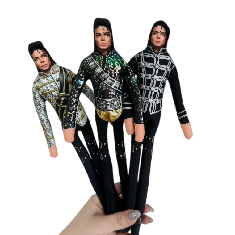 Pop King Michael Jackson Stuffed Doll Flexibly Movable Joints Handwoven Plush Abstract Collectible Party Room Decor for Fan Gift image 3