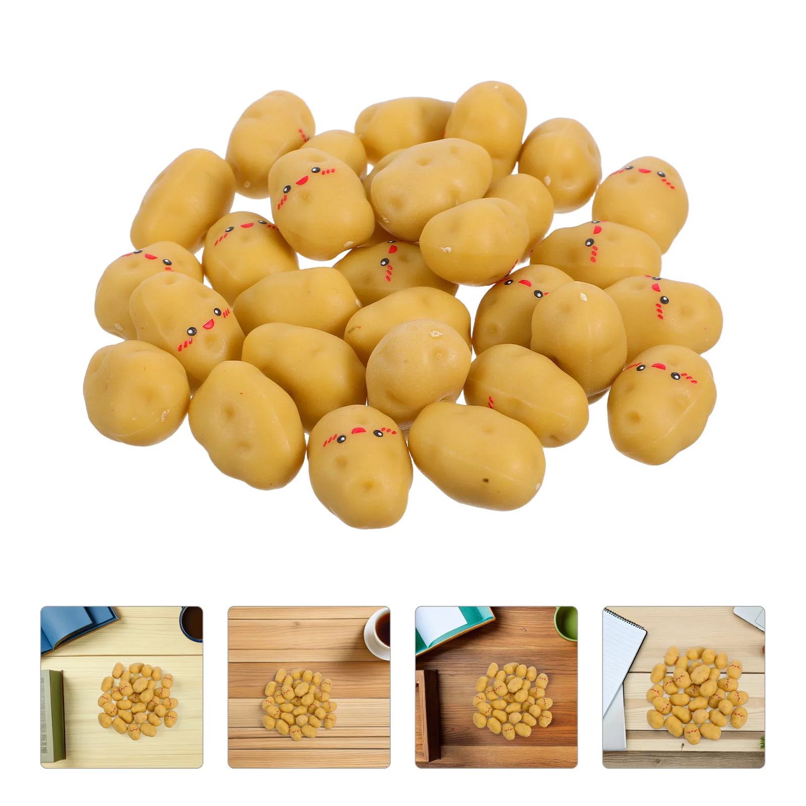 

30 шт. мини-искусственные картофельные реалистичные фигурки из смолы для дома, праздничные украшения, реалистичные овощные украшения, имитация