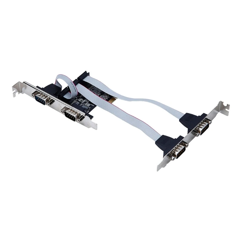 PCIE to Two Serial Port RS232 COM Port DB25 Printer Parallel Port LPTto PCIE PCIExpress Expansion Adapter Card AX99100