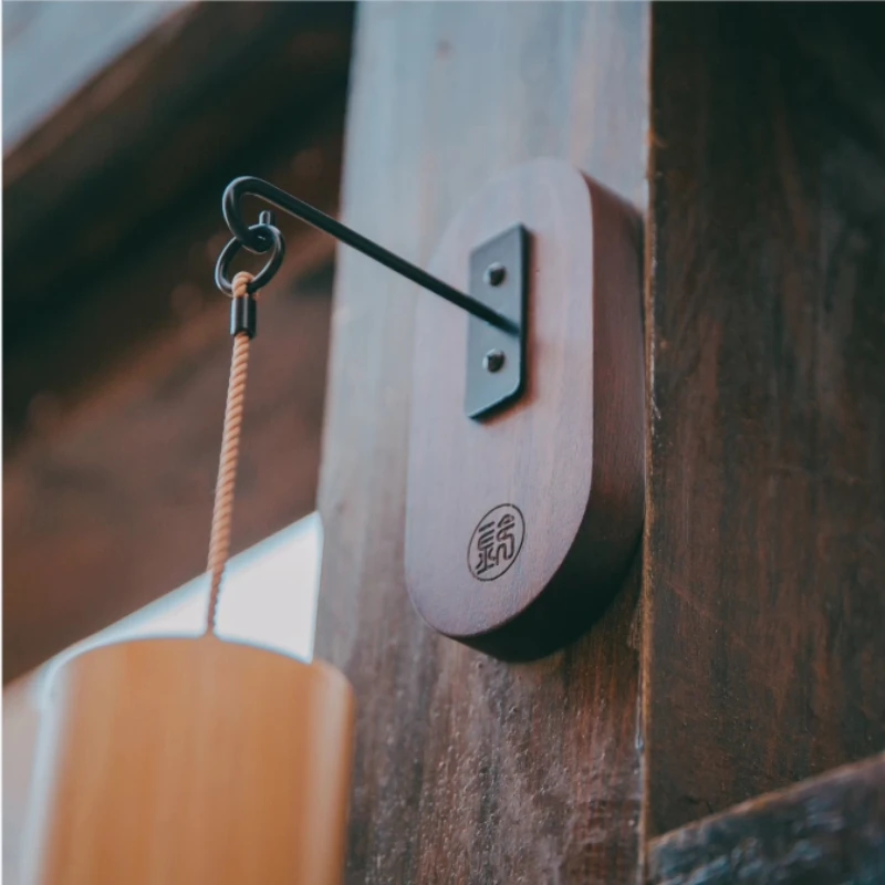 

Wind Chime Wall Hanger Black Walnut Wood Meditation Hanging Holder Balcony Decorative Stand Musical Instruments Accessories
