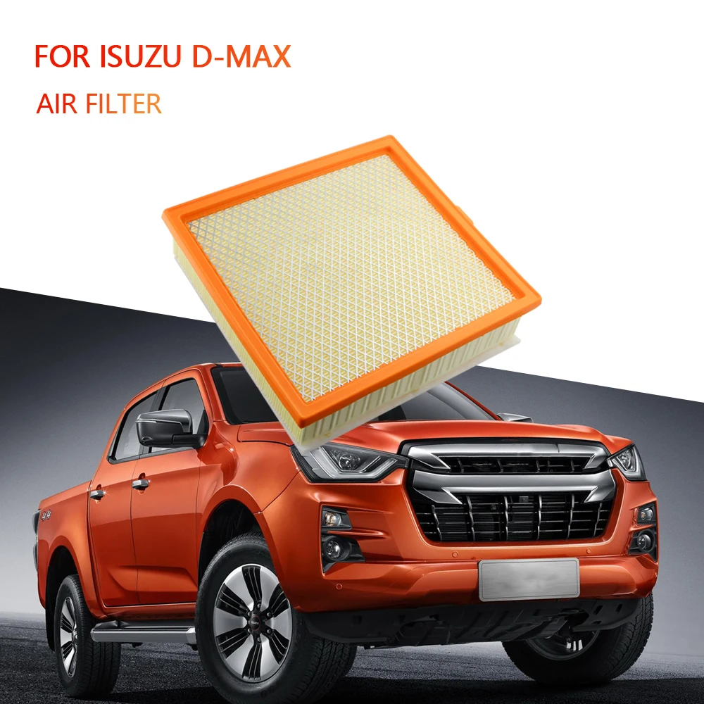 Car Air Filter Intake Accessories for ISUZU DMAX2021-2023 High Power Replacement Panel Air Filter Washable Reusable