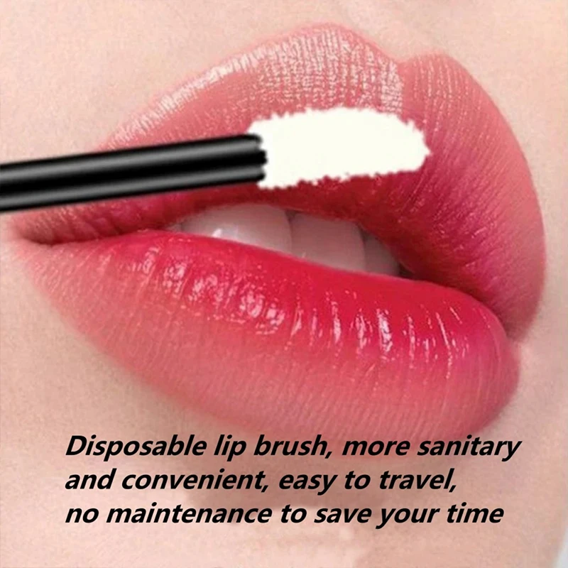 Zestaw kosmetycznych szczoteczek do makijażu 50/100 szt. Jednorazowe pędzelki do ust, mikro-pędzelki do makijażu rzęs, aplikatory do tuszu do rzęs, szczoteczki do szminki.