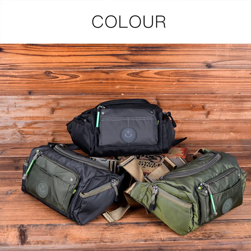 Volunteer Waist Bags for Men Casual Waterproof Sports Nylon Chest Bag Male New Fashion Phone Oxford Cloth Crossbody Bags 1652-10