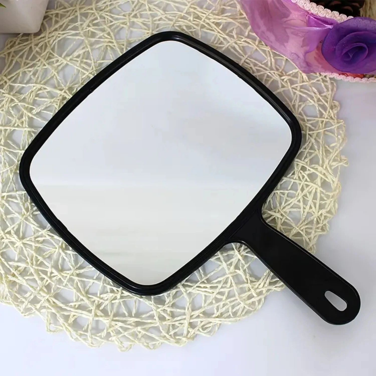 

Large Distortion-Free Hand Mirror for Makeup with Portable Vanity - Multi-Purpose House Hand Mirror - 1 Pcs High-Quality Hand Ho