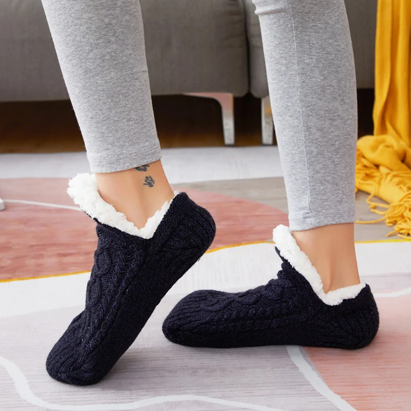 Ladies Winter Warm Socks Female Women\'s Thicken Non-slip Soft Cotton Sleeping Socks For Women Girls Kids Anti-Slip Floor Socks