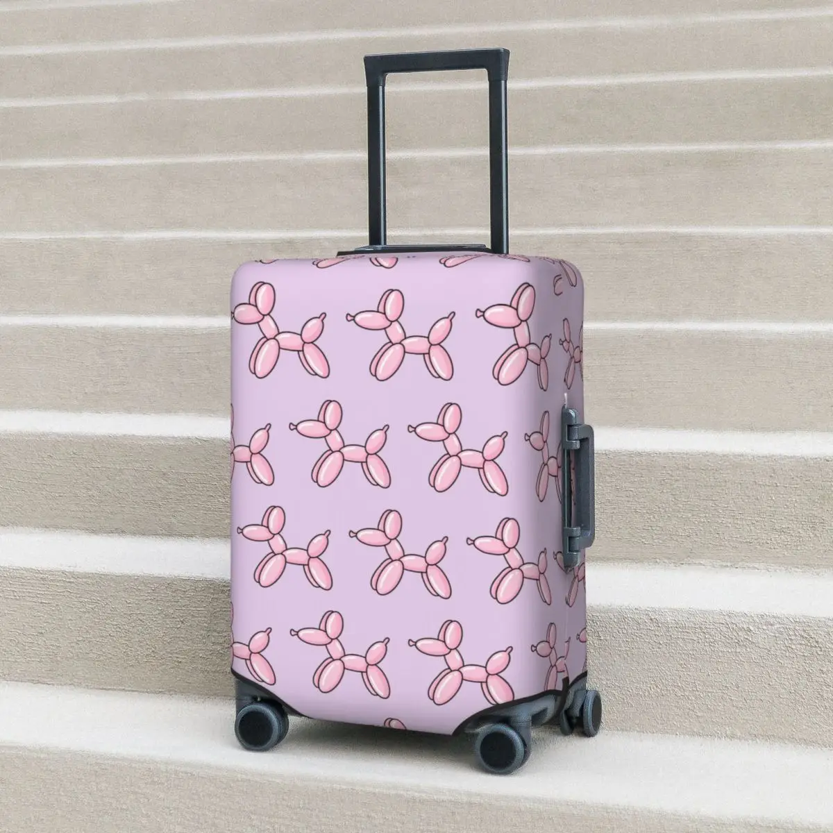 

Balloon Dog Pink Suitcase Cover Protection Elastic Travel Luggage Protector Covers for 18-32 Inch