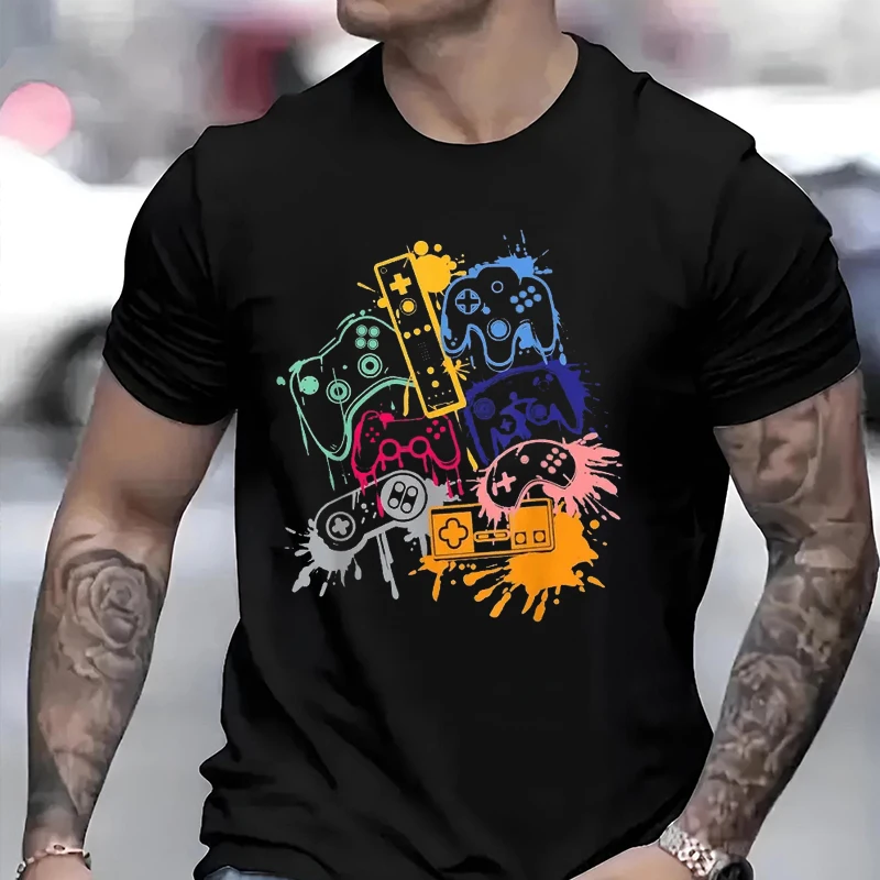 

Game Console Printed Pattern Men's Women's T-shirt Casual Loose Graffiti Casual Breathable Summer Casual Breathable Oversize Top