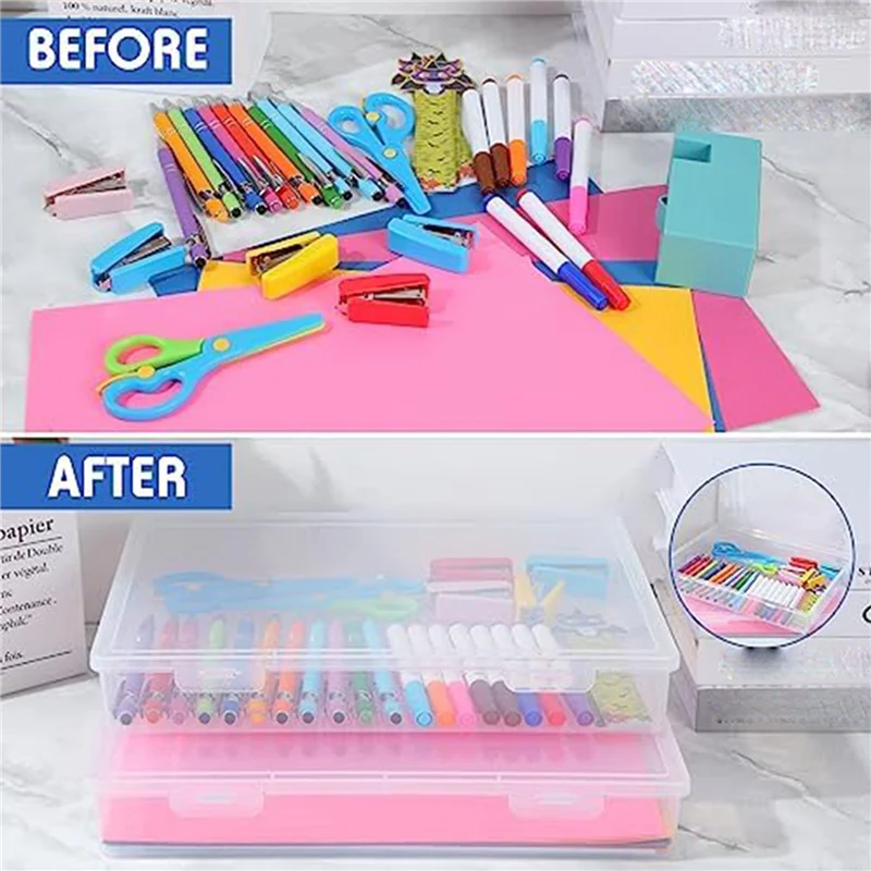 

8 Pcs A4 Scrapbook Paper Storage Box Arts Craft Organizers Storage For 8.5 X 11 Inch Letter Paper Photo Picture Storage